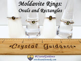Moldavite Faceted Ring Sterling Silver - Sizes 5-10
