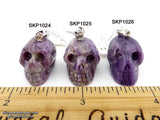 Charoite Crystal Skull Pendant (Free Shipping)