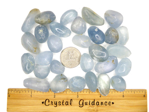 Celestite tumbled stone