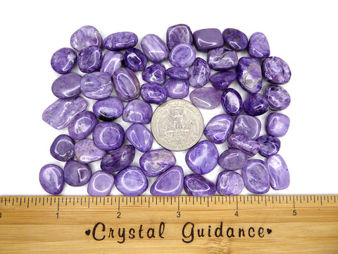 Charoite tumbled stone