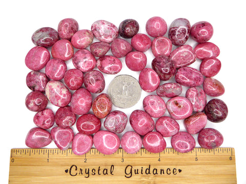 Thulite tumbled stone