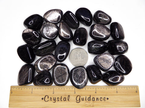 Hypersthene tumbled stone