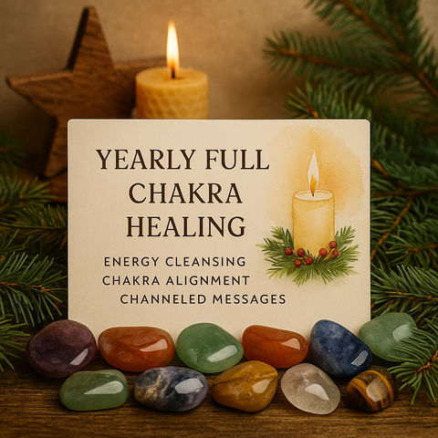 Yearly Full Chakra Balancing Distance Healing Session with Reiki & Crystals — 60 minute session