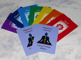 Pocket Chakra Pillows — Set of 7 Pillows with Cases and Chakra Info Cards for Energy Healing